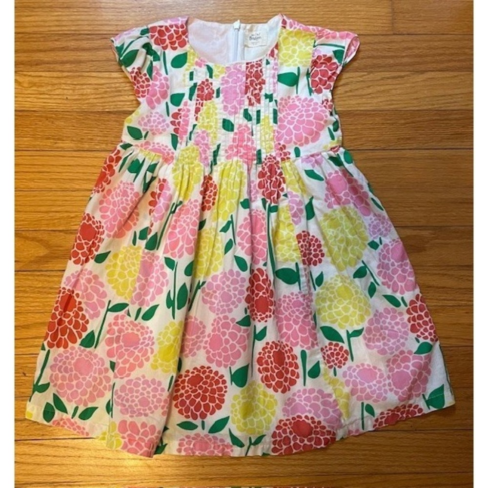 MINI BODEN Dahlia Floral Pintucked Dress 5 -6